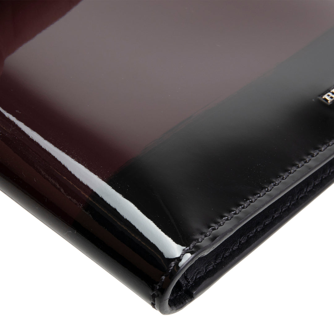BURBERRY Patent Ombre Bifold Wallet