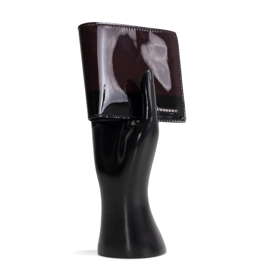 BURBERRY Patent Ombre Bifold Wallet