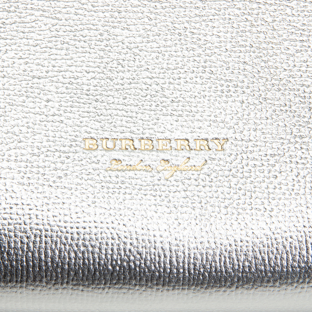 BURBERRY Banner Tote - Metallic Silver