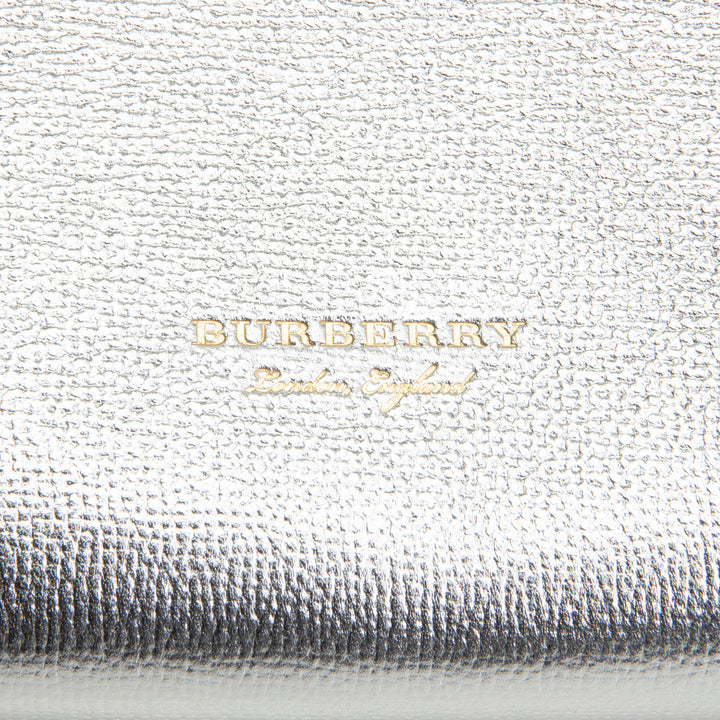 BURBERRY Banner Tote - Metallic Silver