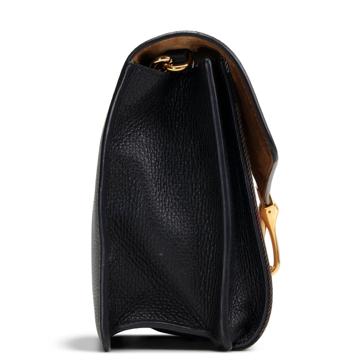 BURBERRY Macken Crossbody Bag Leather & Canvas House Check