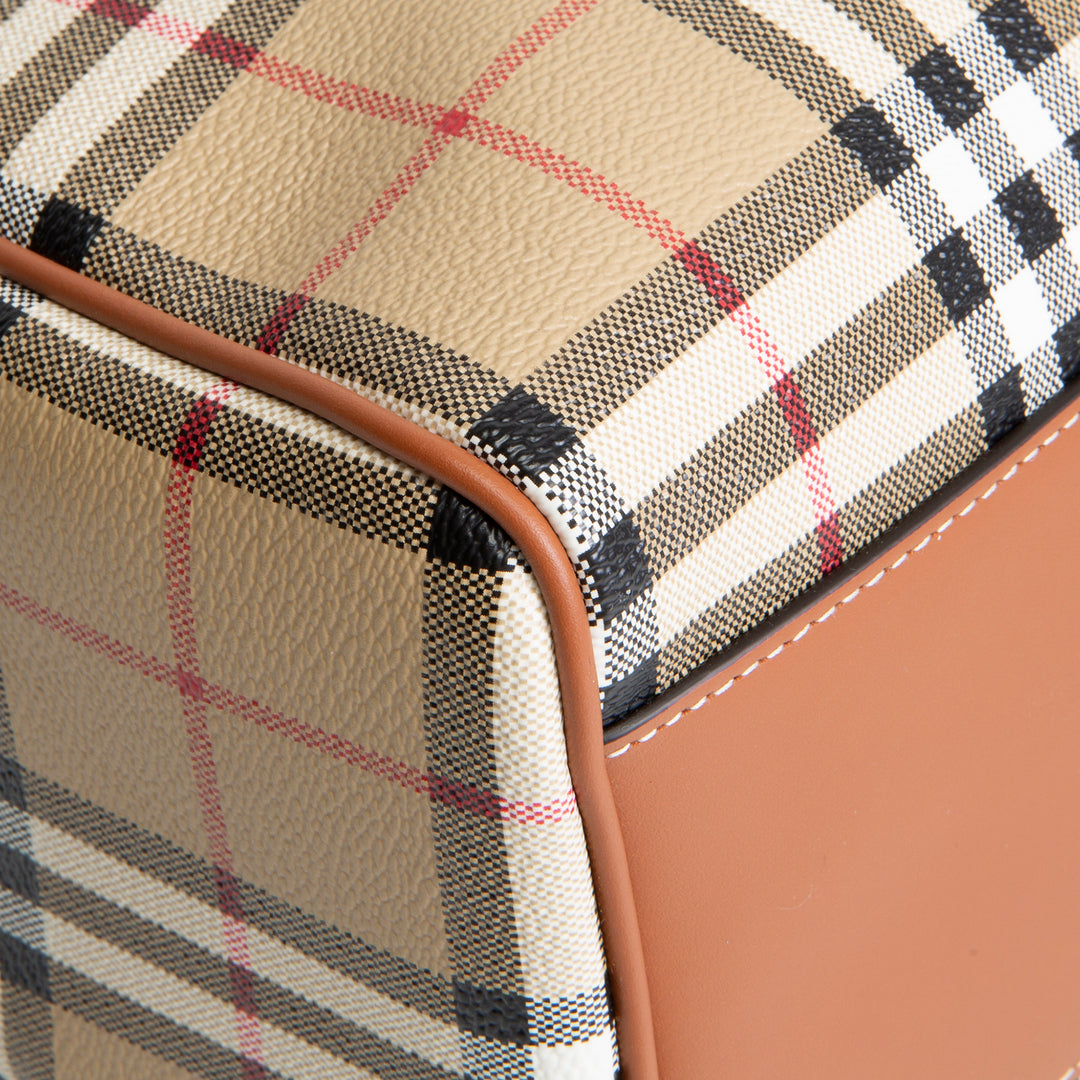 BURBERRY Check Bowling Bag