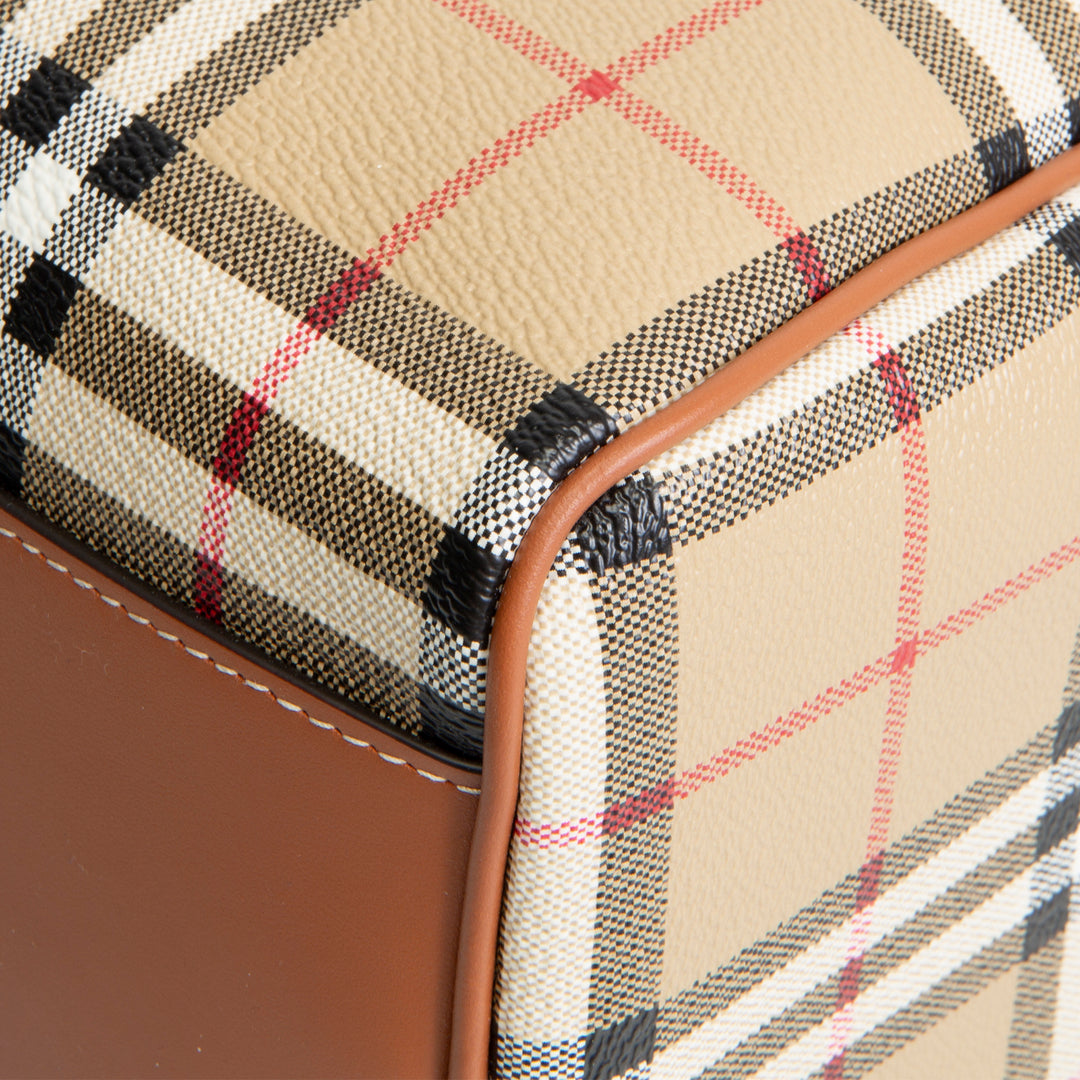 BURBERRY Check Bowling Bag