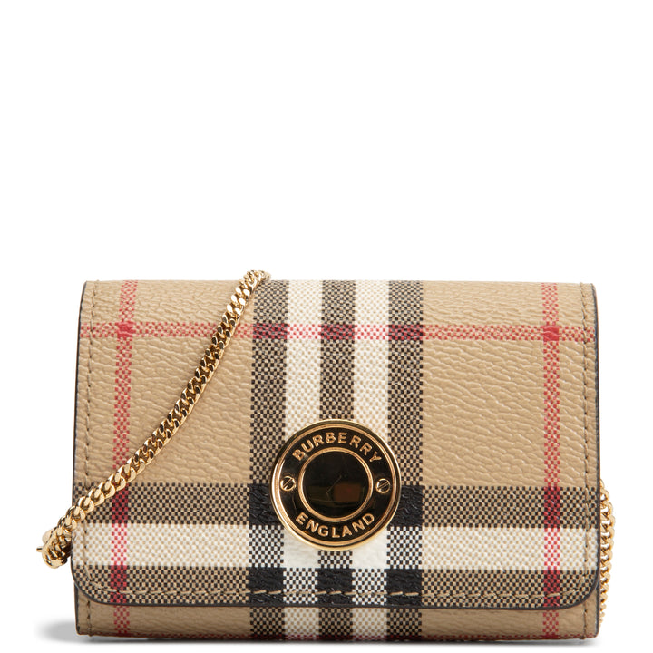 BURBERRY Compact Cardholder w/ Chain