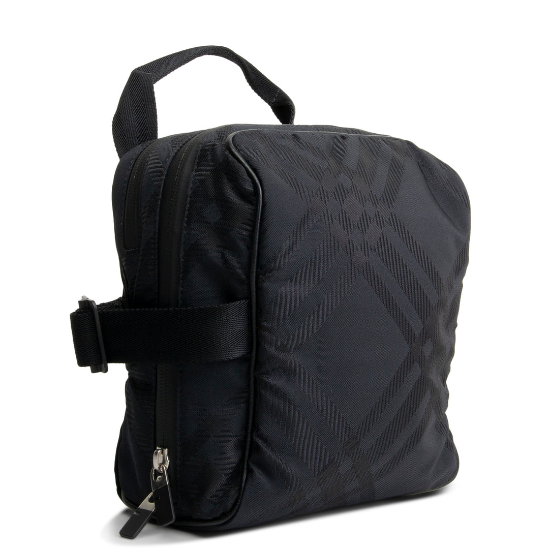 BURBERRY Nylon Jacquard Messenger Bag - Black