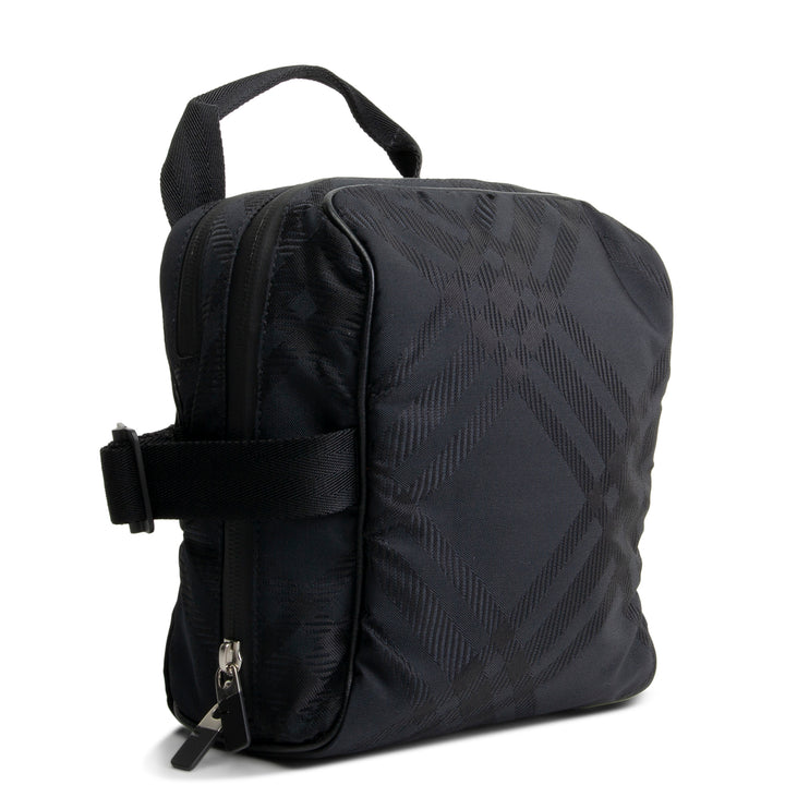 BURBERRY Nylon Jacquard Messenger Bag - Black