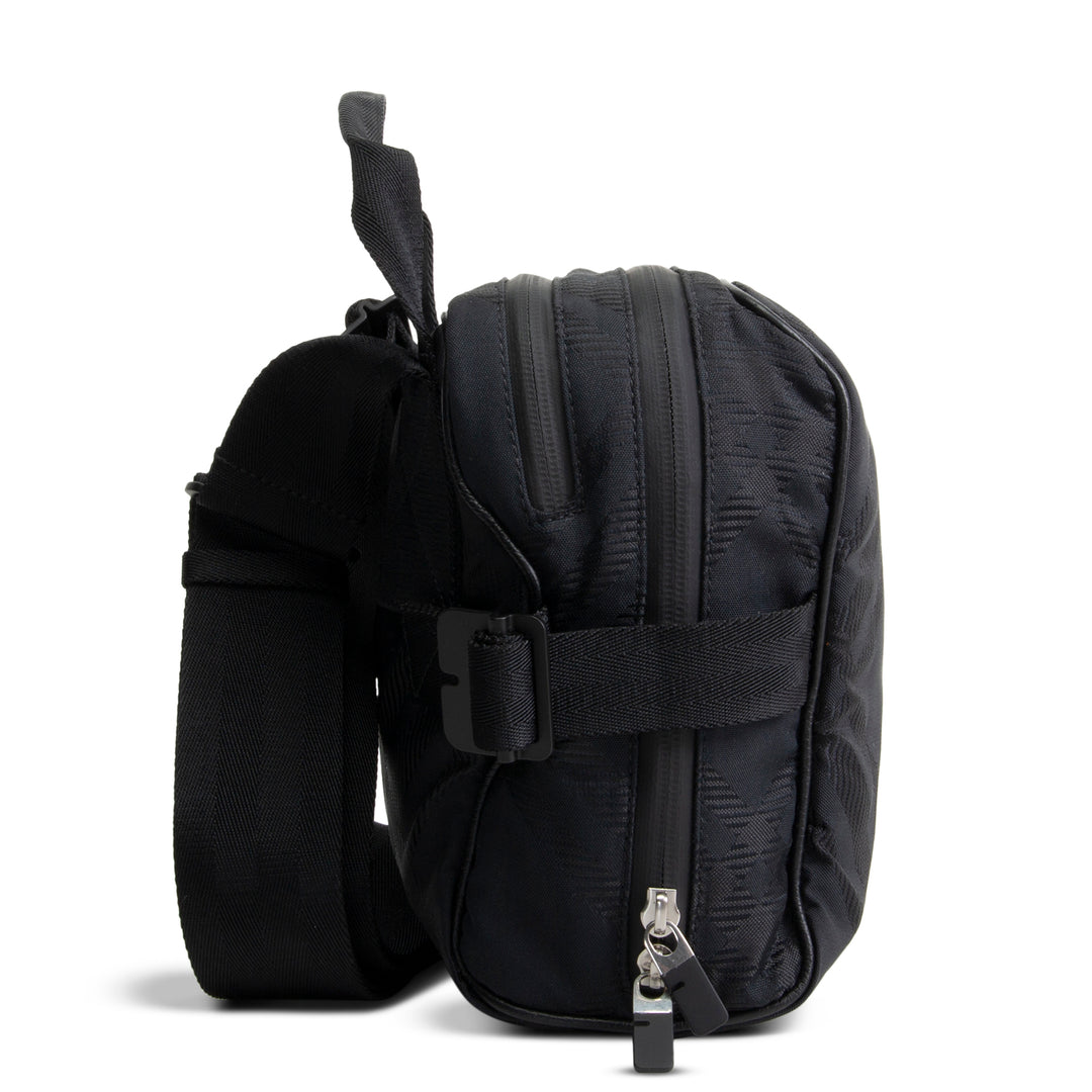 BURBERRY Nylon Jacquard Messenger Bag - Black