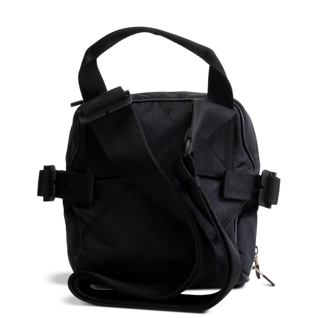 BURBERRY Nylon Jacquard Messenger Bag - Black
