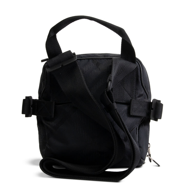 BURBERRY Nylon Jacquard Messenger Bag - Black