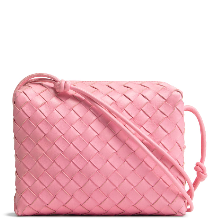 BOTTEGA VENETA Nappa Intrecciato Small Loop Camera Bag - Ribbon Pink- OUTLET FINAL SALE