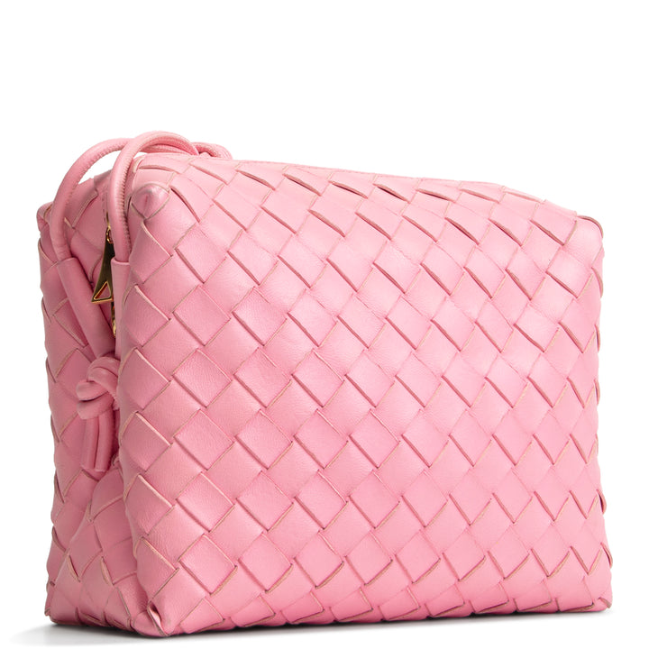 BOTTEGA VENETA Nappa Intrecciato Small Loop Camera Bag - Ribbon Pink- OUTLET FINAL SALE