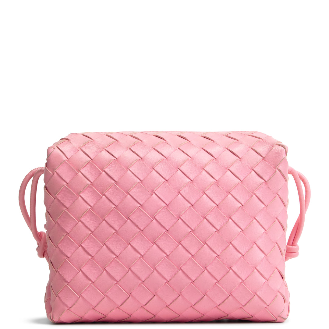 BOTTEGA VENETA Nappa Intrecciato Small Loop Camera Bag - Ribbon Pink- OUTLET FINAL SALE