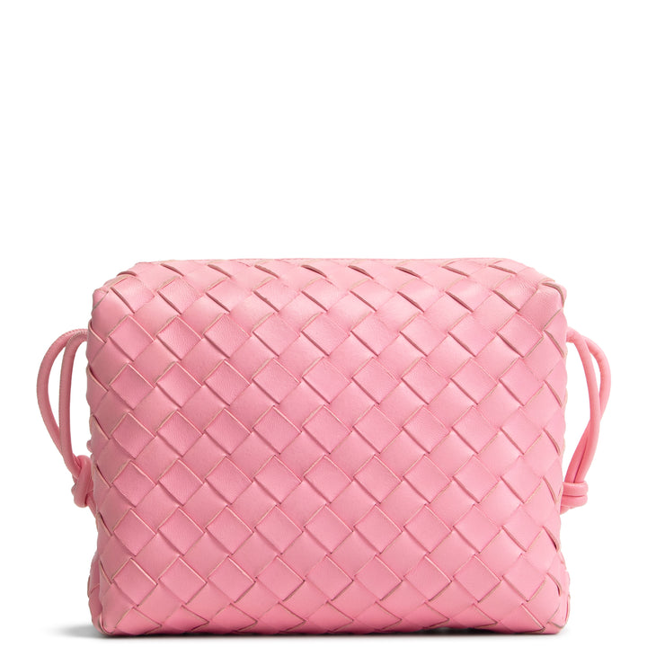 BOTTEGA VENETA Nappa Intrecciato Small Loop Camera Bag - Ribbon Pink- OUTLET FINAL SALE