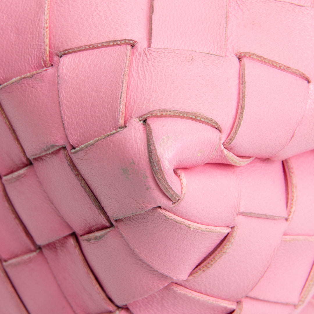 BOTTEGA VENETA Nappa Intrecciato Small Loop Camera Bag - Ribbon Pink- OUTLET FINAL SALE