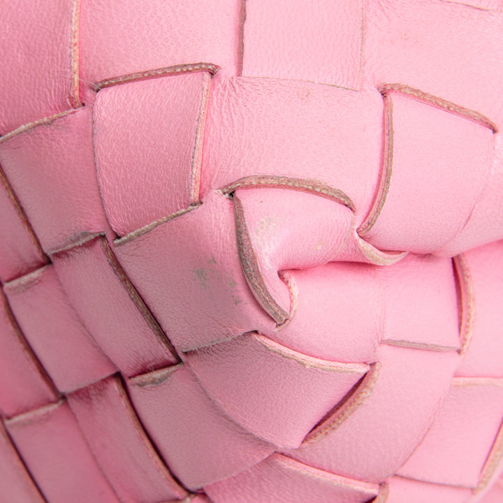 BOTTEGA VENETA Nappa Intrecciato Small Loop Camera Bag - Ribbon Pink- OUTLET FINAL SALE