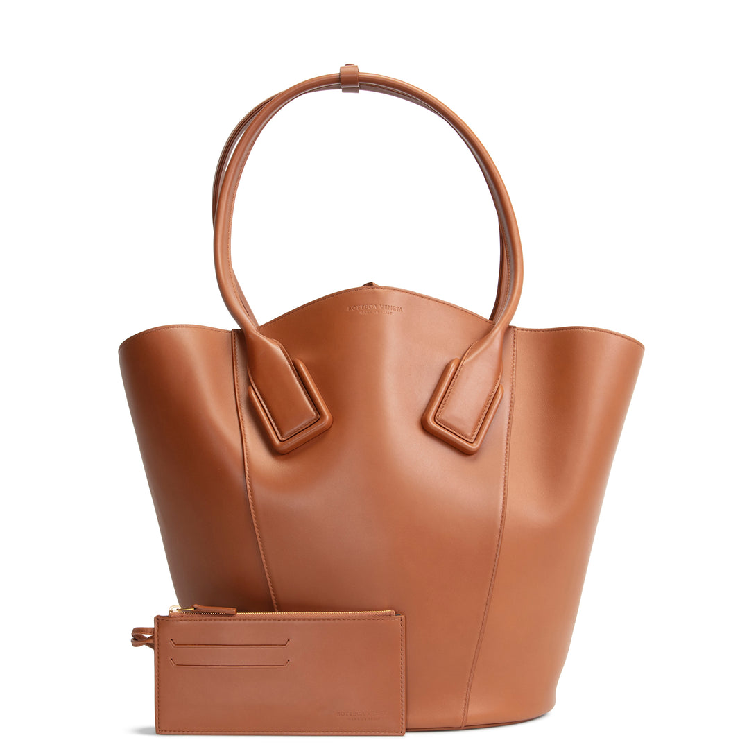 BOTTEGA VENETA Basket Tote w/ Pouch - Brown