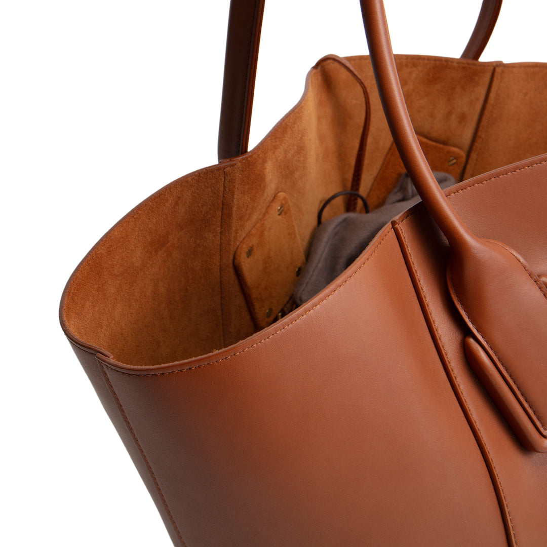 BOTTEGA VENETA Basket Tote w/ Pouch - Brown