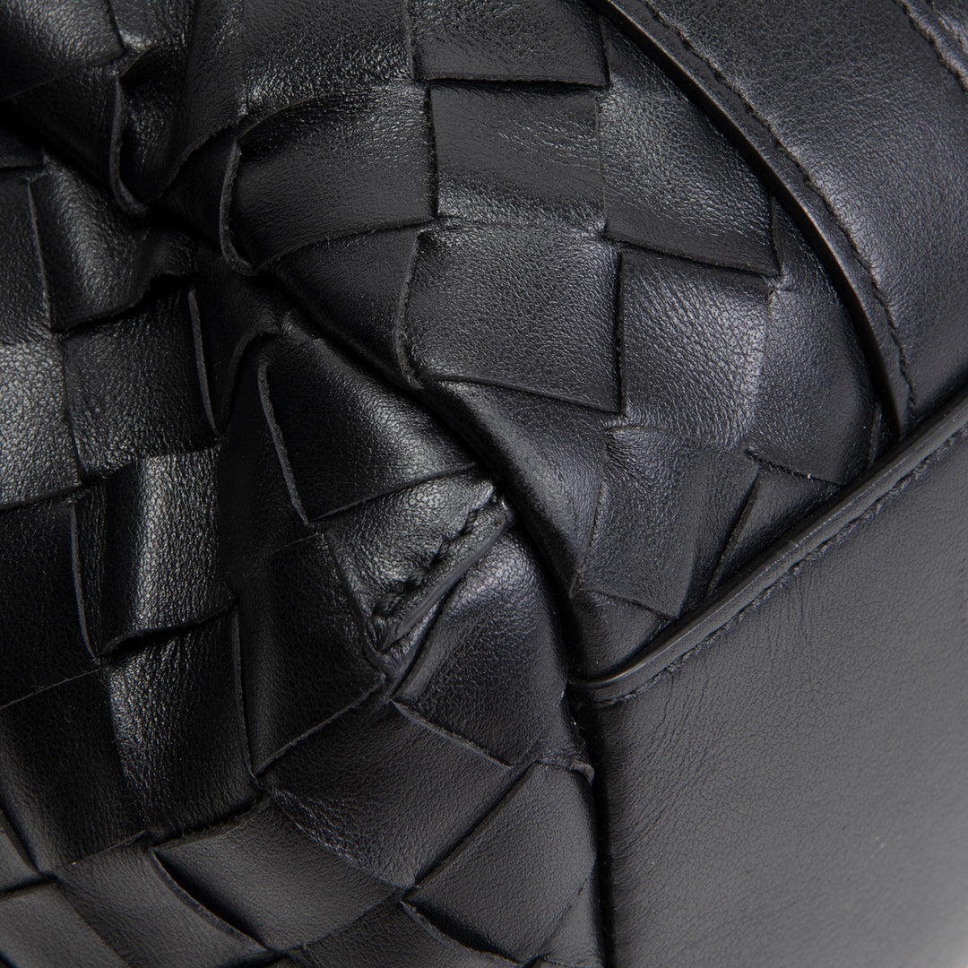 BOTTEGA VENETA Leather Intrecciato Back To School Backpack - Black