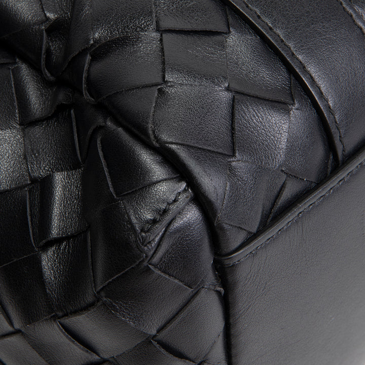 BOTTEGA VENETA Leather Intrecciato Back To School Backpack - Black