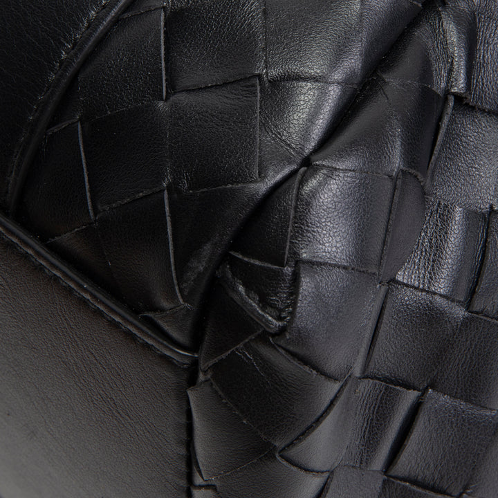 BOTTEGA VENETA Leather Intrecciato Back To School Backpack - Black