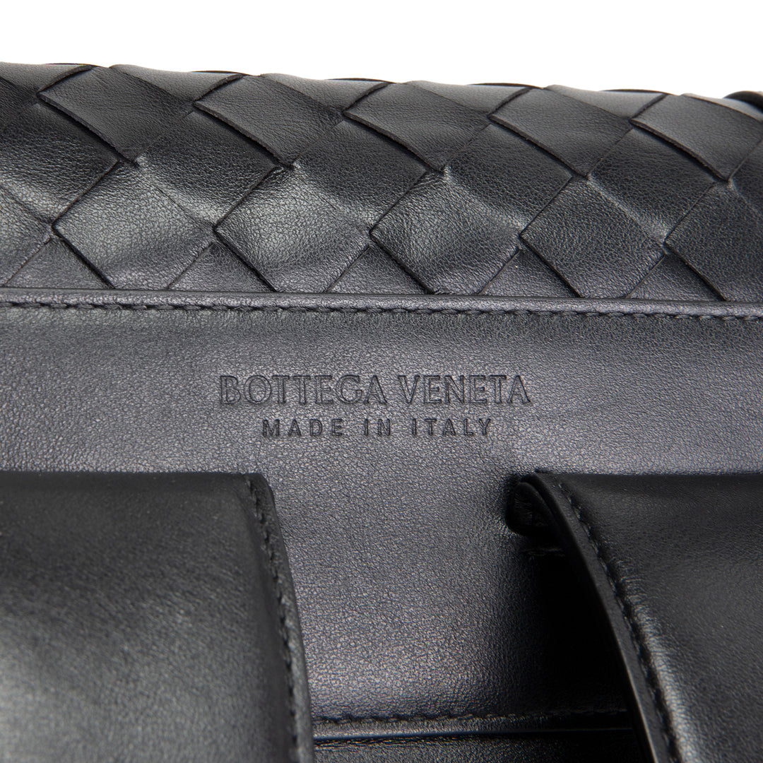 BOTTEGA VENETA Leather Intrecciato Back To School Backpack - Black