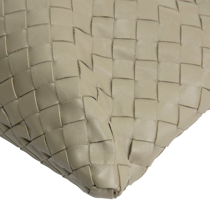 BOTTEGA VENETA Large Hop Intrecciato Hobo Bag - Travertine