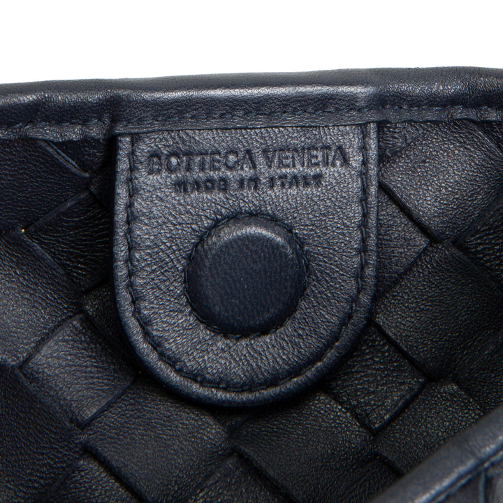BOTTEGA VENETA Intrecciato Sardine Chain Bag - Navy