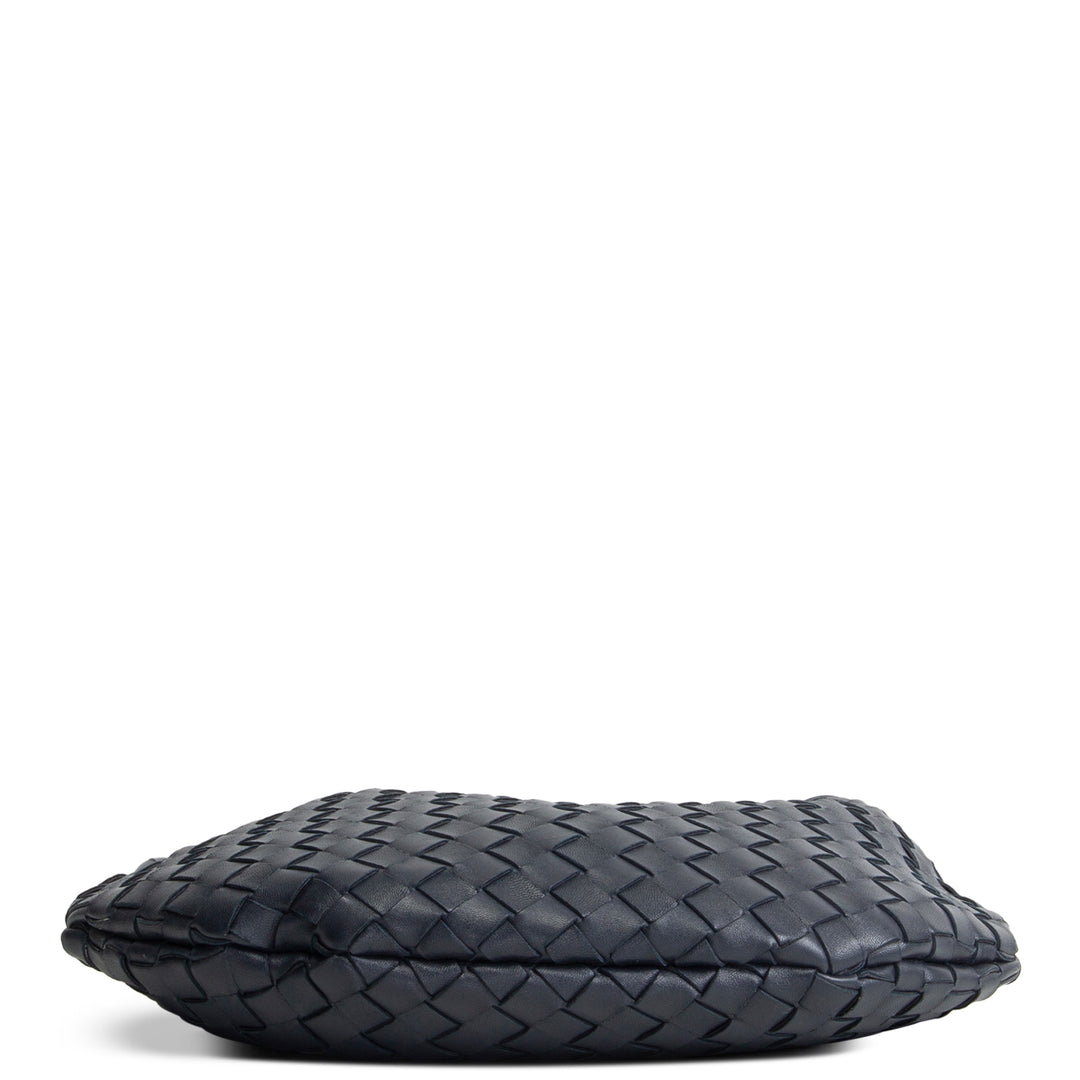 BOTTEGA VENETA Intrecciato Sardine Chain Bag - Navy