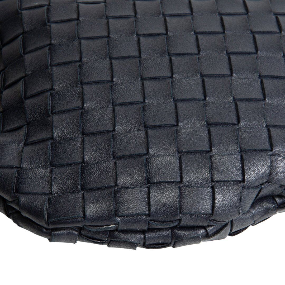 BOTTEGA VENETA Intrecciato Sardine Chain Bag - Navy