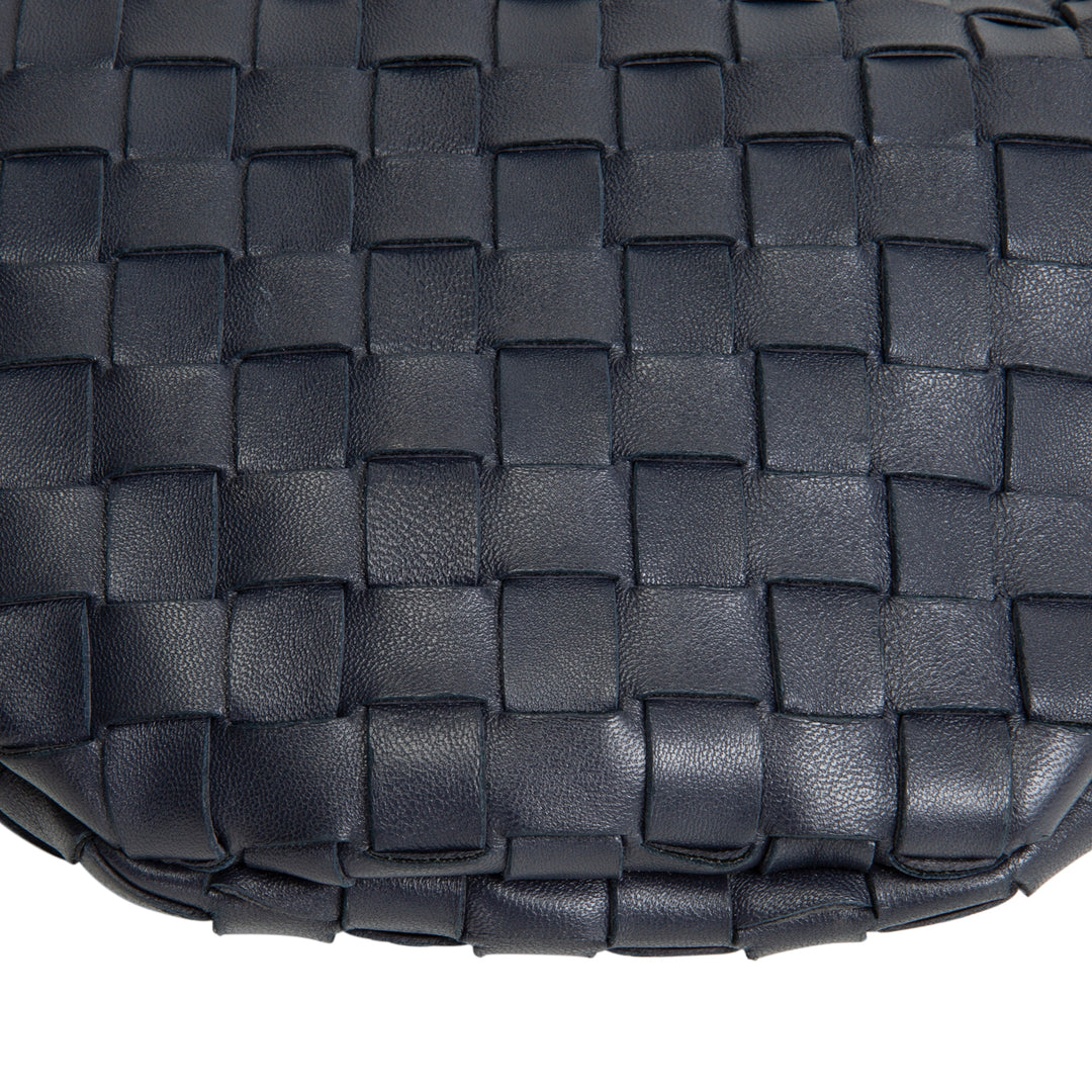 BOTTEGA VENETA Intrecciato Sardine Chain Bag - Navy