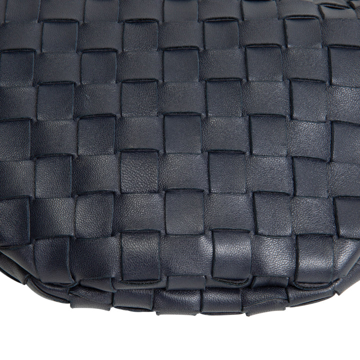 BOTTEGA VENETA Intrecciato Sardine Chain Bag - Navy