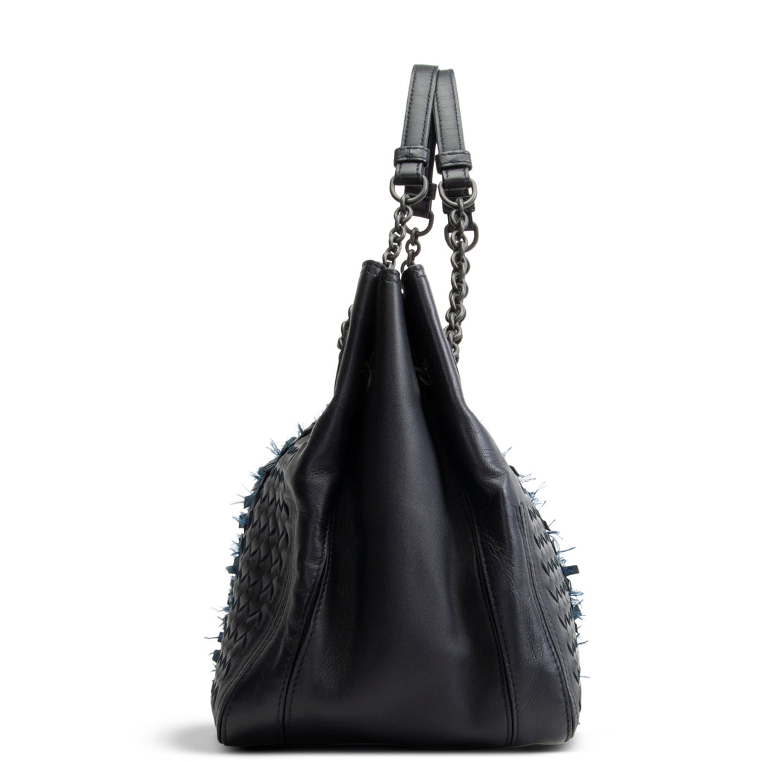 BOTTEGA VENETA Intrecciato Accordian Chain Shoulder Bag