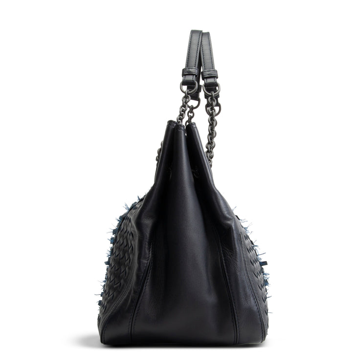BOTTEGA VENETA Intrecciato Accordian Chain Shoulder Bag