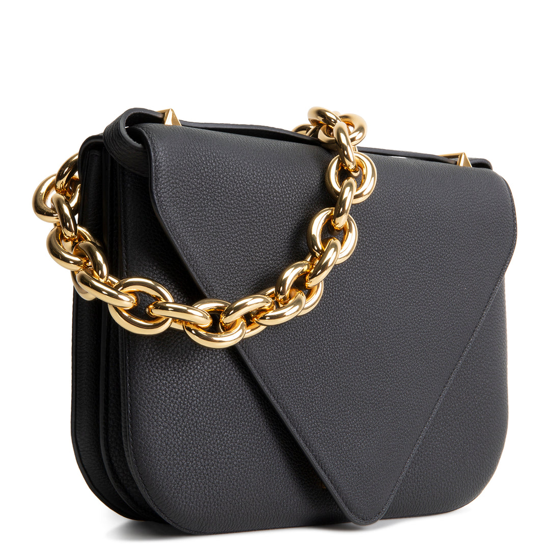 BOTTEGA VENETA Chain Link Mount Crossbody - Black