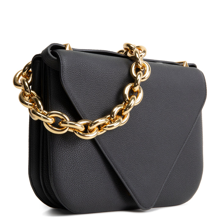BOTTEGA VENETA Chain Link Mount Crossbody - Black