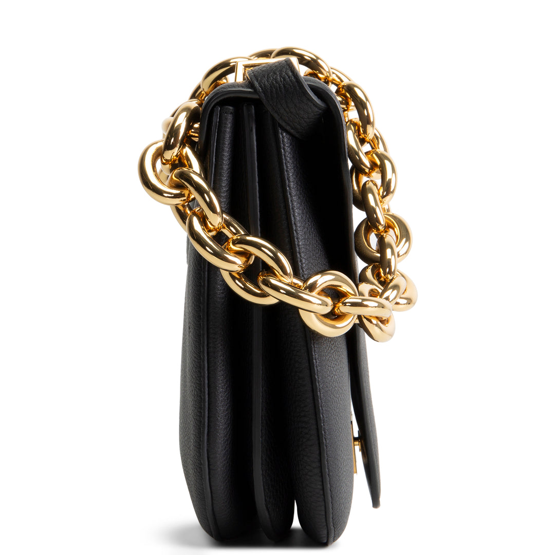 BOTTEGA VENETA Chain Link Mount Crossbody - Black