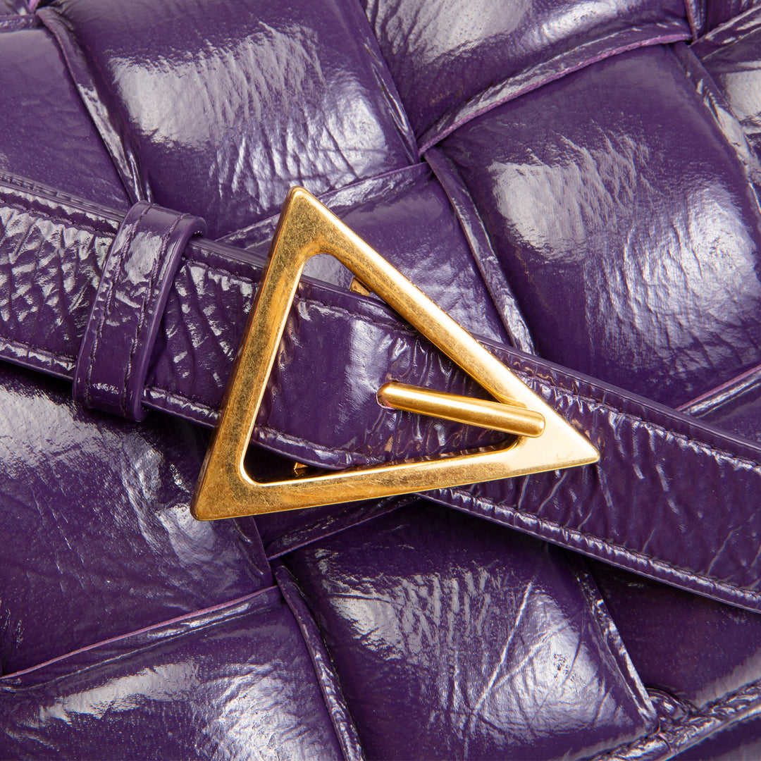 BOTTEGA VENETA Maxi Intrecciato Padded Cassette Shoulder Bag - Purple