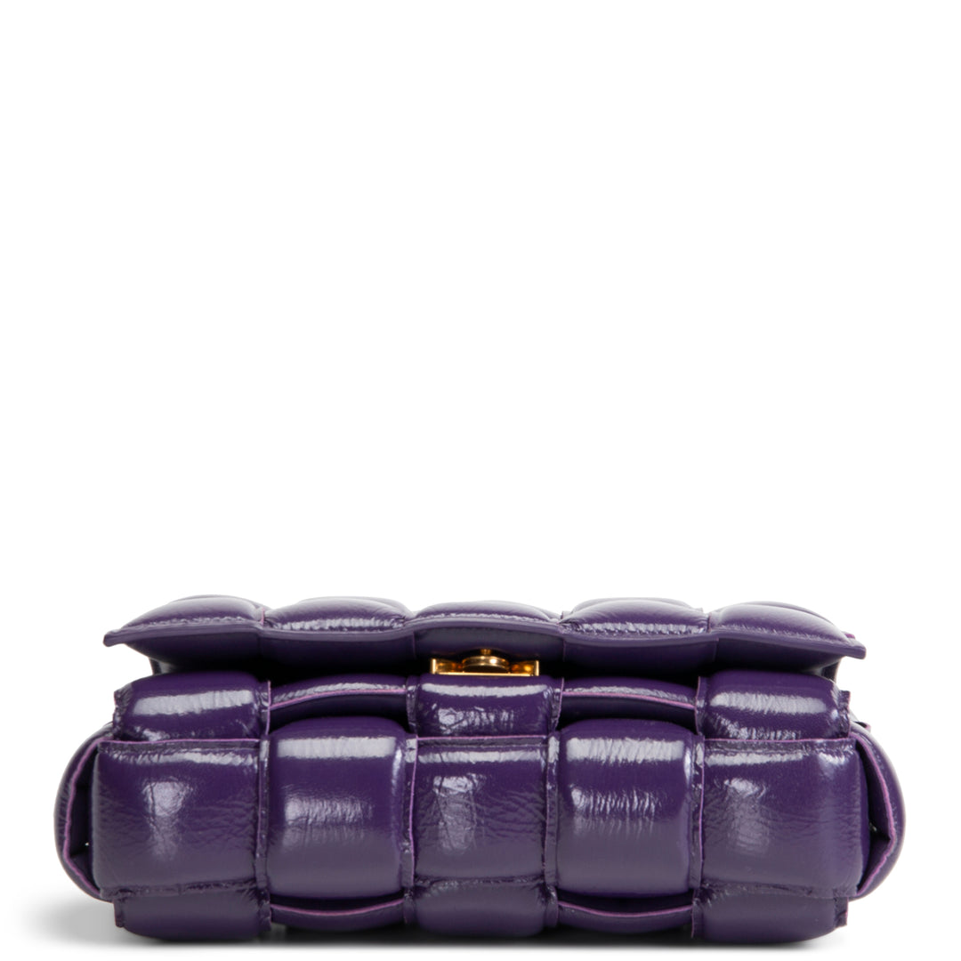 BOTTEGA VENETA Maxi Intrecciato Padded Cassette Shoulder Bag - Purple