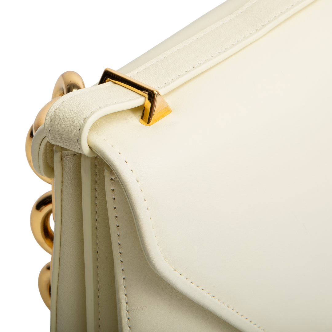 BOTTEGA VENETA Chain Link Mount Crossbody - Pale Yellow