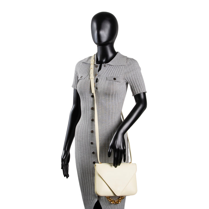 BOTTEGA VENETA Chain Link Mount Crossbody - Pale Yellow
