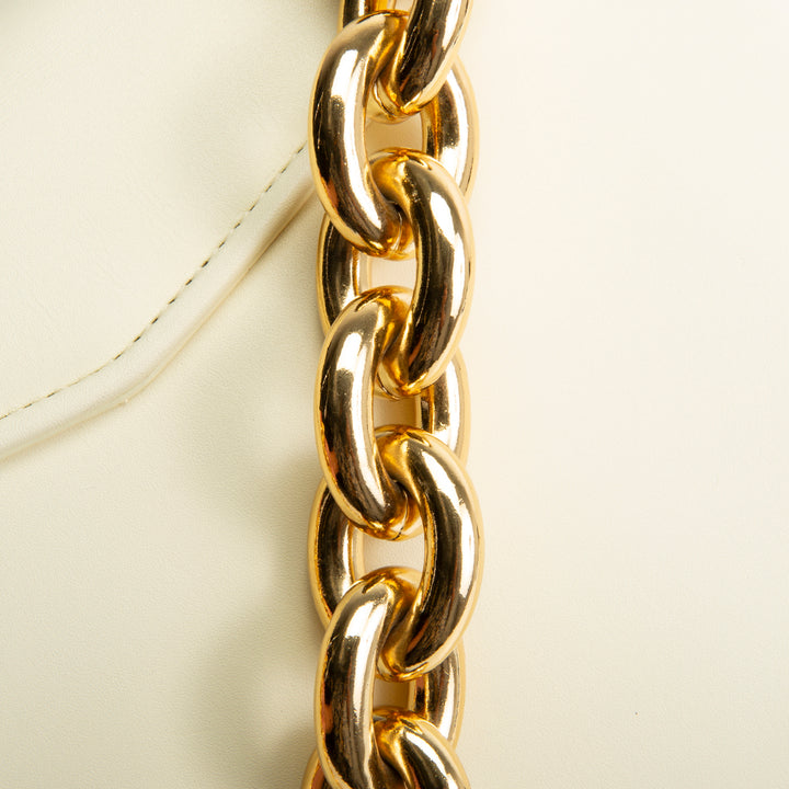 BOTTEGA VENETA Chain Link Mount Crossbody - Pale Yellow