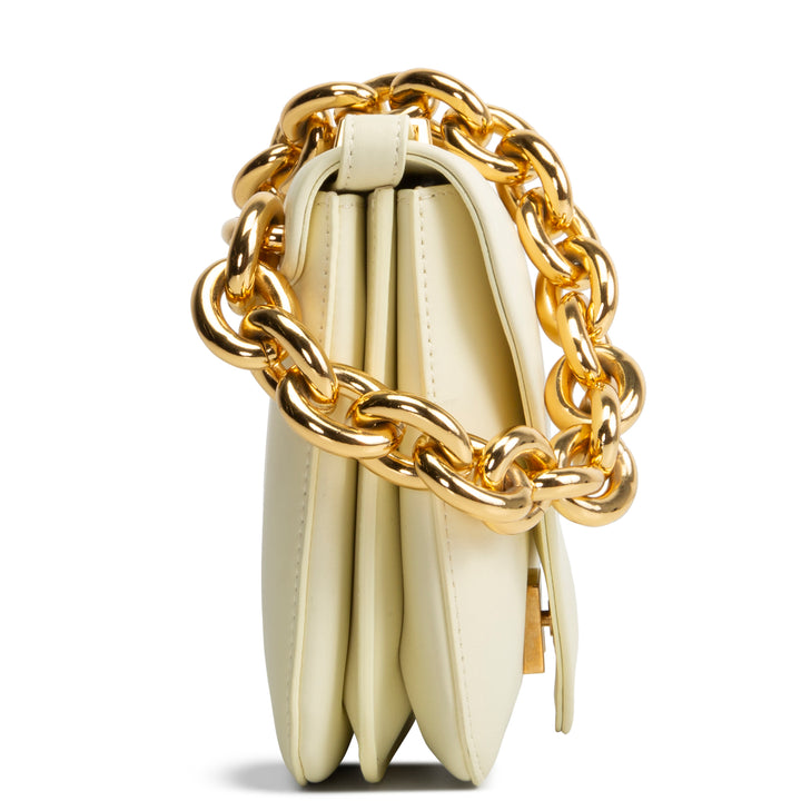 BOTTEGA VENETA Chain Link Mount Crossbody - Pale Yellow