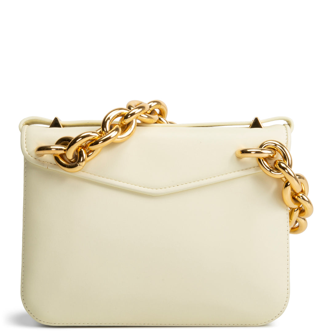 BOTTEGA VENETA Chain Link Mount Crossbody - Pale Yellow