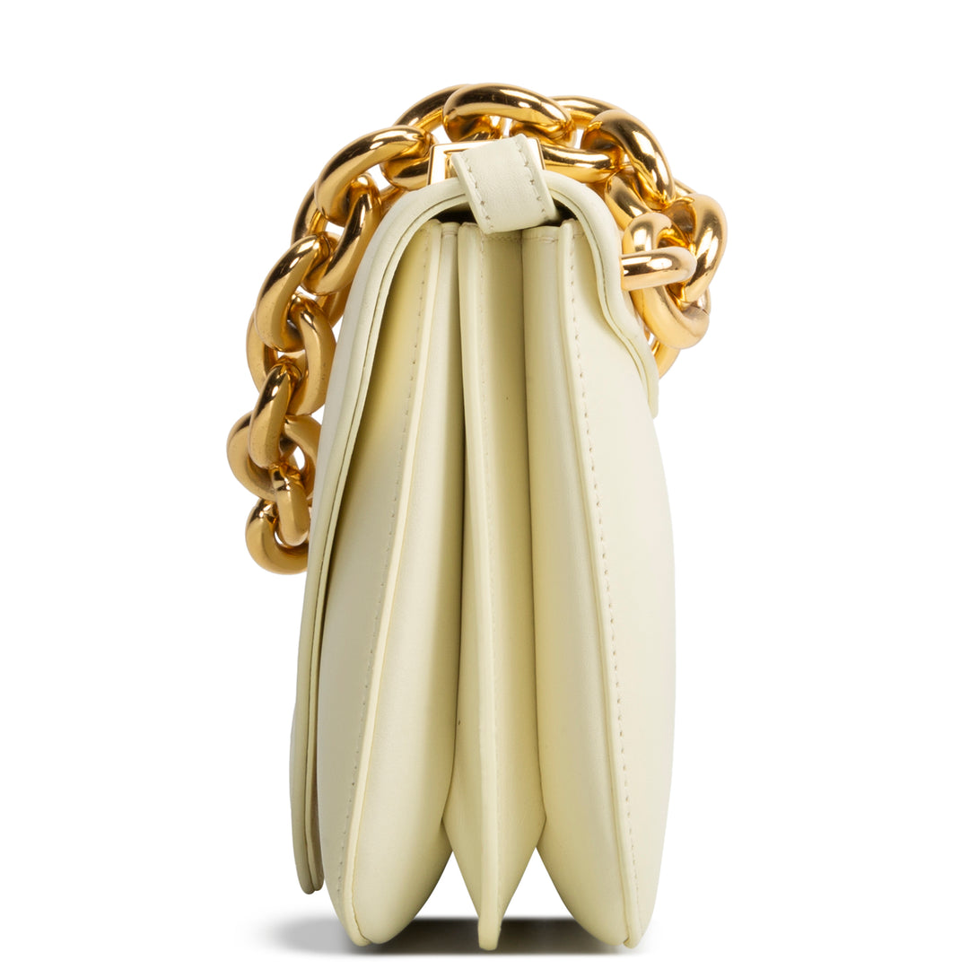 BOTTEGA VENETA Chain Link Mount Crossbody - Pale Yellow