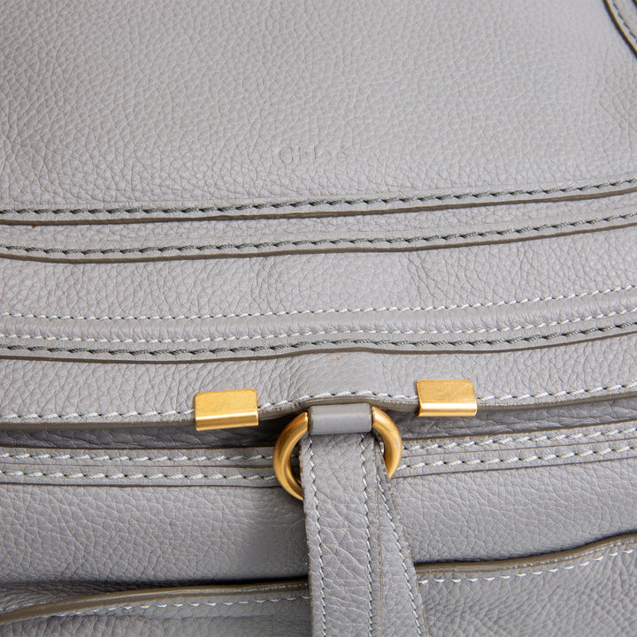 CHLOE Large Marcie Shoulder Bag - Cashmere Gray