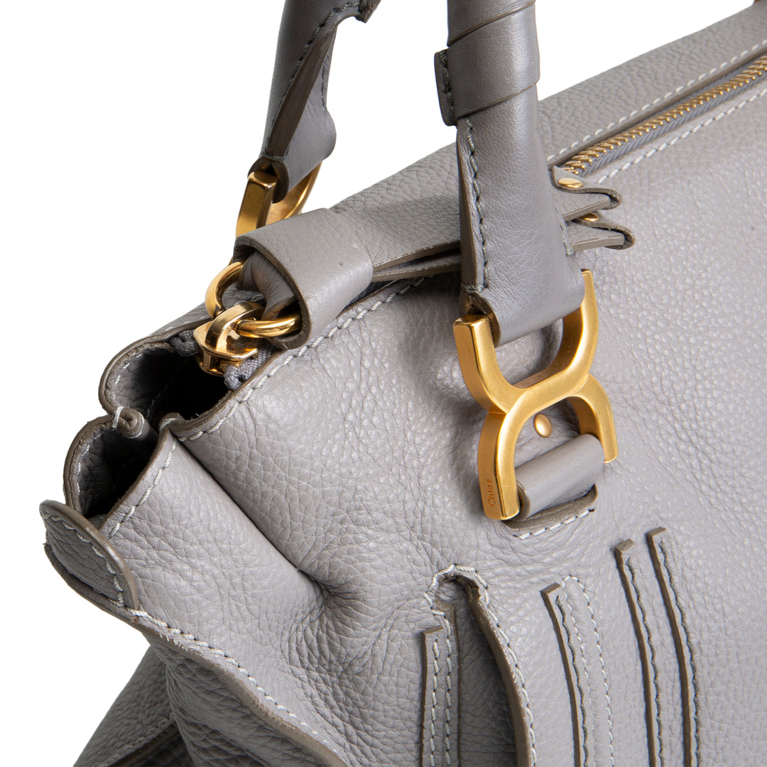 CHLOE Large Marcie Shoulder Bag - Cashmere Gray