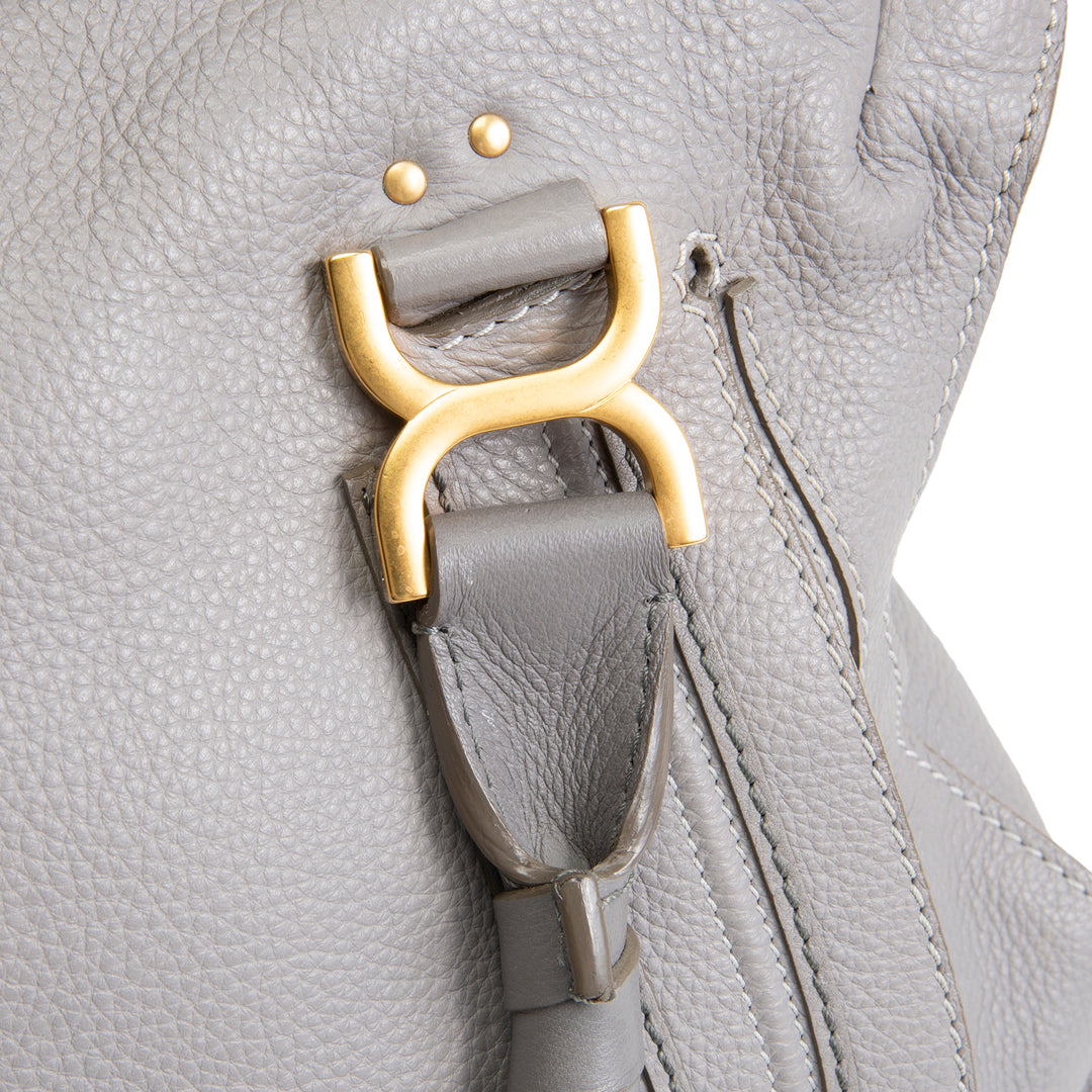 CHLOE Large Marcie Shoulder Bag - Cashmere Gray