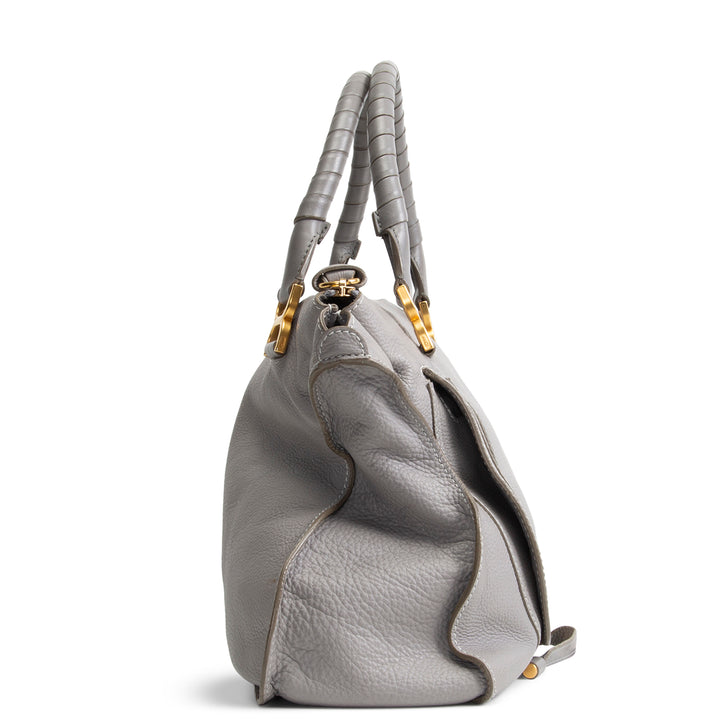 CHLOE Large Marcie Shoulder Bag - Cashmere Gray
