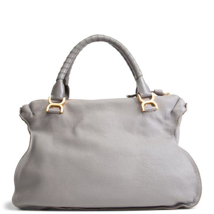 CHLOE Large Marcie Shoulder Bag - Cashmere Gray