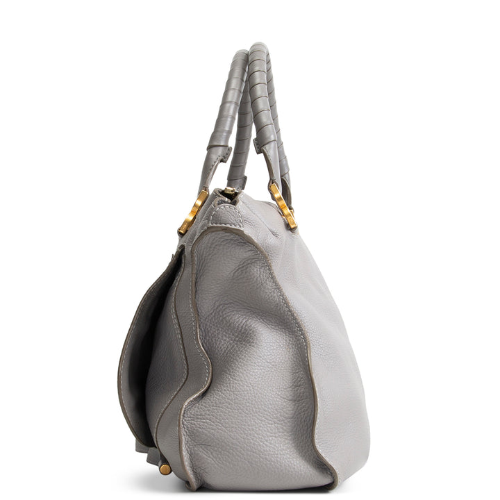 CHLOE Large Marcie Shoulder Bag - Cashmere Gray